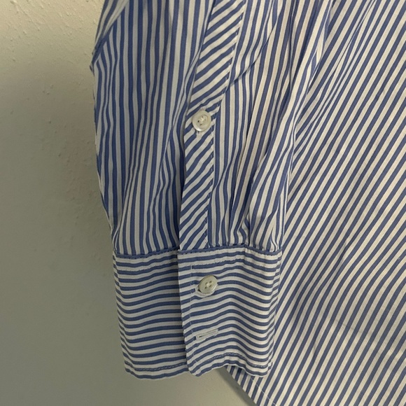 J. Crew Navy and White Striped Button Down Shirt - Picture 3 of 3